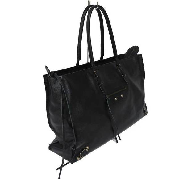 Balenciaga Paper Office Zip Tote Leather Black - Picture 3 of 11